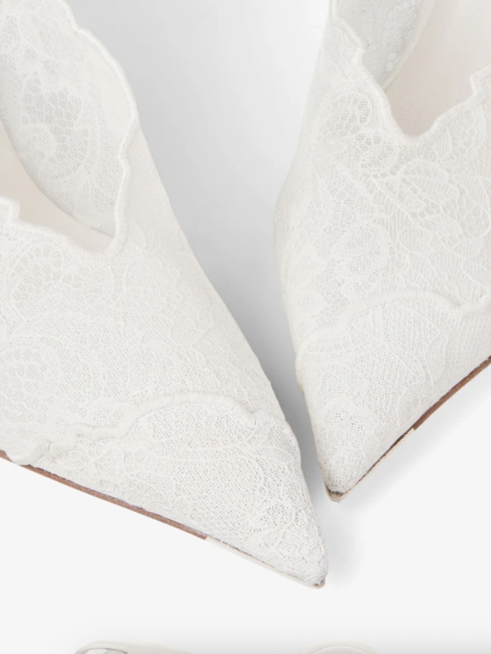 Jimmy Choo Faiz 100 Ivory Lace Pumps - Picture 4 of 5